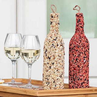 Birdseed Wine Bottles - Set Of 2