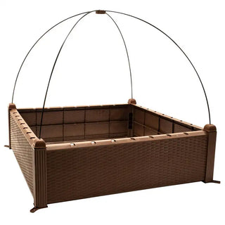 Wicker-Look Raised Garden Bed Set